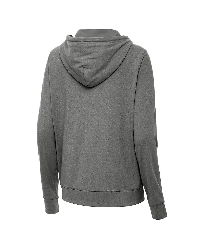 Antigua Women's Heather Black Indiana Hoosiers Seeker Full-Zip Hoodie Jacket