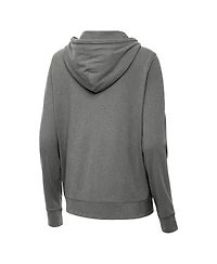 Antigua Women's Heather Black Indiana Hoosiers Seeker Full-Zip Hoodie Jacket