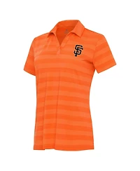 Antigua Women's Orange San Francisco Giants Patch Tunnel Polo Shirt
