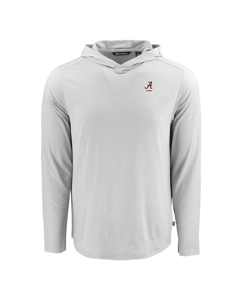 Cutter & Buck Men's Gray Alabama Crimson Tide Coastline Epic Comfort Eco Long Sleeve Hoodie T-Shirt