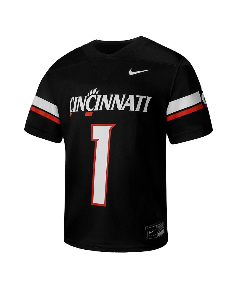 Nike Big Boys and Girls 1 Black Cincinnati Bearcats Football Game Jersey