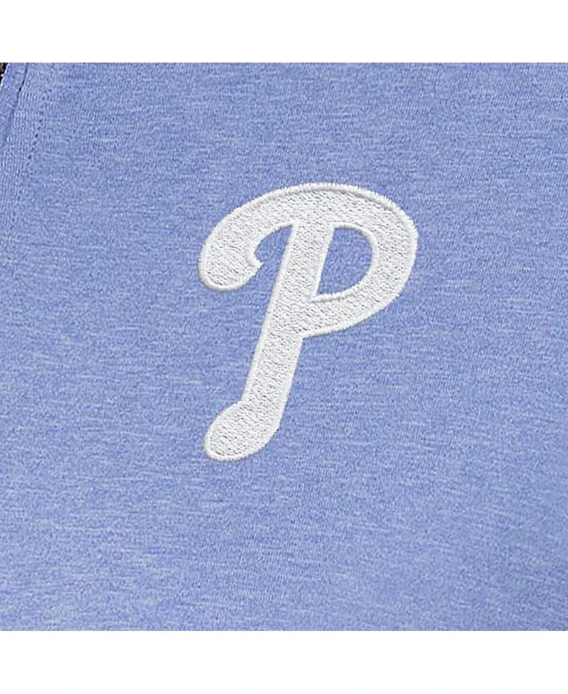 Antigua Women's Lavender Philadelphia Phillies Mentor Quarter-Zip Pullover Top