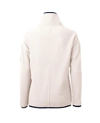 Cutter & Buck Women's Oatmeal Syracuse Orange Vault Cascade Eco Sherpa Fleece Half-Zip Pullover Jacket