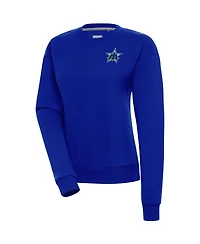 Antigua Women's Royal Seattle Mariners Cooperstown Victory Crewneck Pullover Sweatshirt
