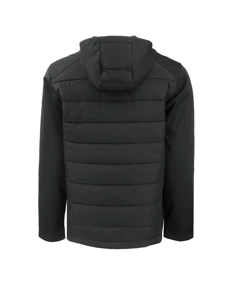 Cutter & Buck Men's Black San Francisco Giants Evoke Hybrid Eco Softshell Full-Zip Hoodie