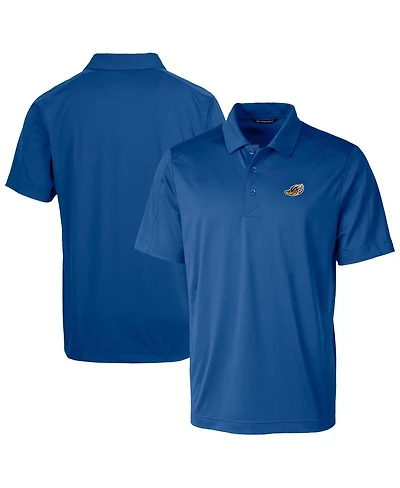 Cutter & Buck Men's Blue Akron RubberDucks Prospect Textured Stretch Polo Shirt