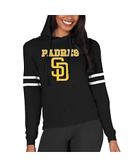 Concepts Sport Women's Black San Diego Padres Marathon Lightweight Lounge Pullover Hoodie