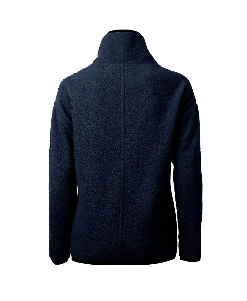 Cutter & Buck Women's Navy Georgetown Hoyas Cascade Eco Sherpa Fleece Half-Zip Pullover Jacket