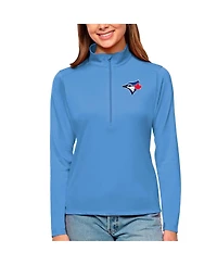 Antigua Women's Powder Blue Toronto Jays Tribute Quarter-Zip Pullover Top