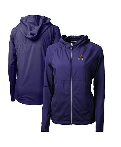 Cutter & Buck Women's Purple Ecu Pirates Adapt Eco Knit Full-Zip Hoodie
