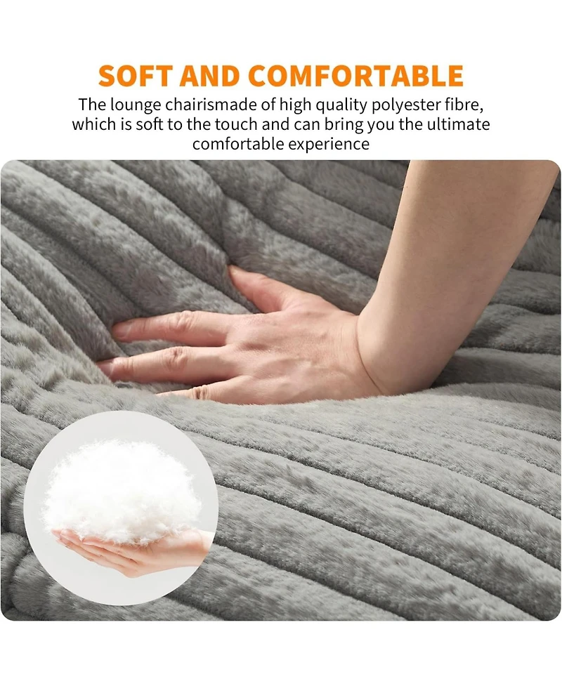 gaomon Sling Accent Chair for Living Room,Modern Metal Framed Cozy Armchair,Upholstered Living Room Chairs with Shredded Foam Cushioning