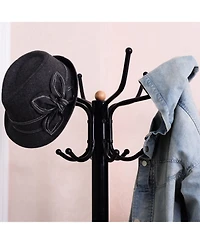 Gouun Metal Frame Freestanding Metal Coat Rack with Multiple Hooks