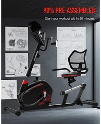 Harison Recumbent Exercise Bike, 400 lbs Capacity with Arm Exerciser