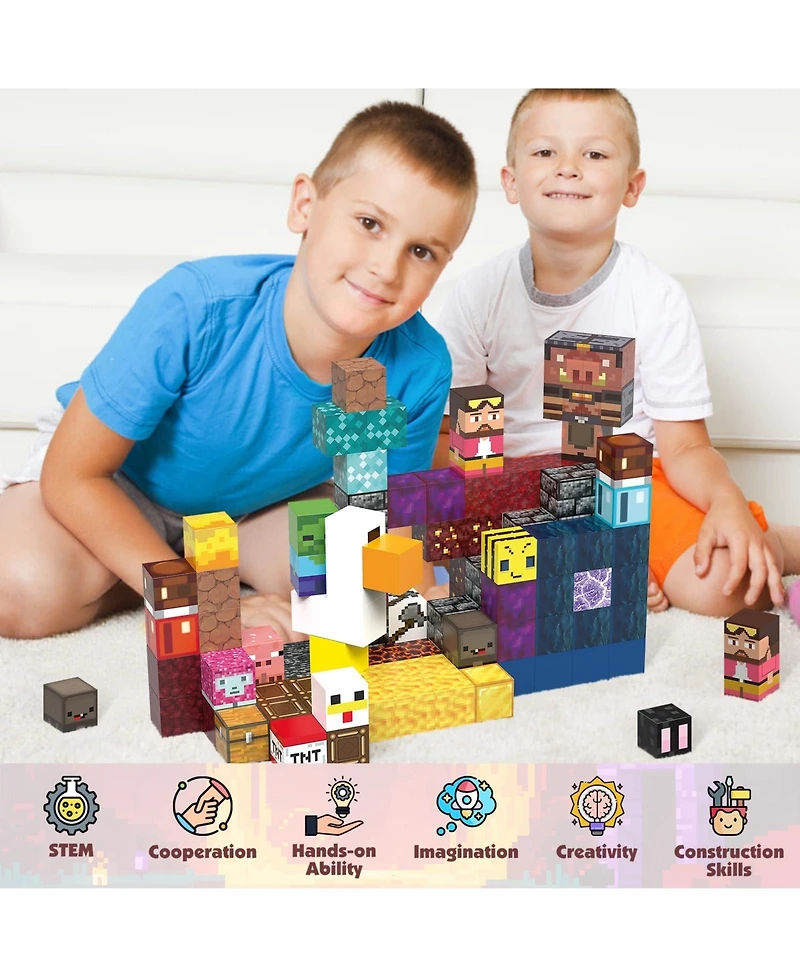 Gnuadz 1 Inch Magnetic Blocks Building Toys Set for Kids