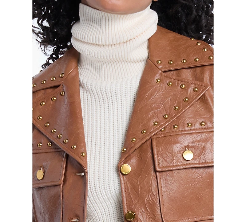 Michael Kors Women's Studded Notch Collar Jacket