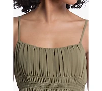Michael Kors Women's Square Neck Smocked Dress