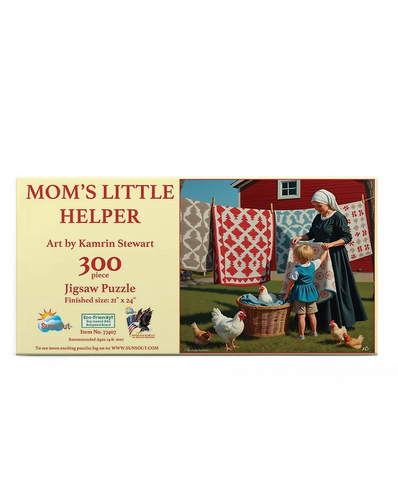 SunsOut Moms Little Helper 300 piece Jigsaw Puzzle for Adults