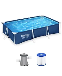 Bestway Steel Pro 9.8' x 6.6' x 26" Metal Frame Above Ground Pool w/ Filter Pump