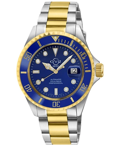 GV2 by Gevril Men's Liguria Swiss Automatic Two toned Ss Ipyg Bracelet Watch