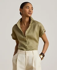 Lauren Ralph Petite Relaxed-Fit Short-Sleeve Shirt