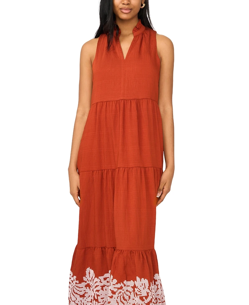 Msk Women's V-Neck Sleeveless Dress