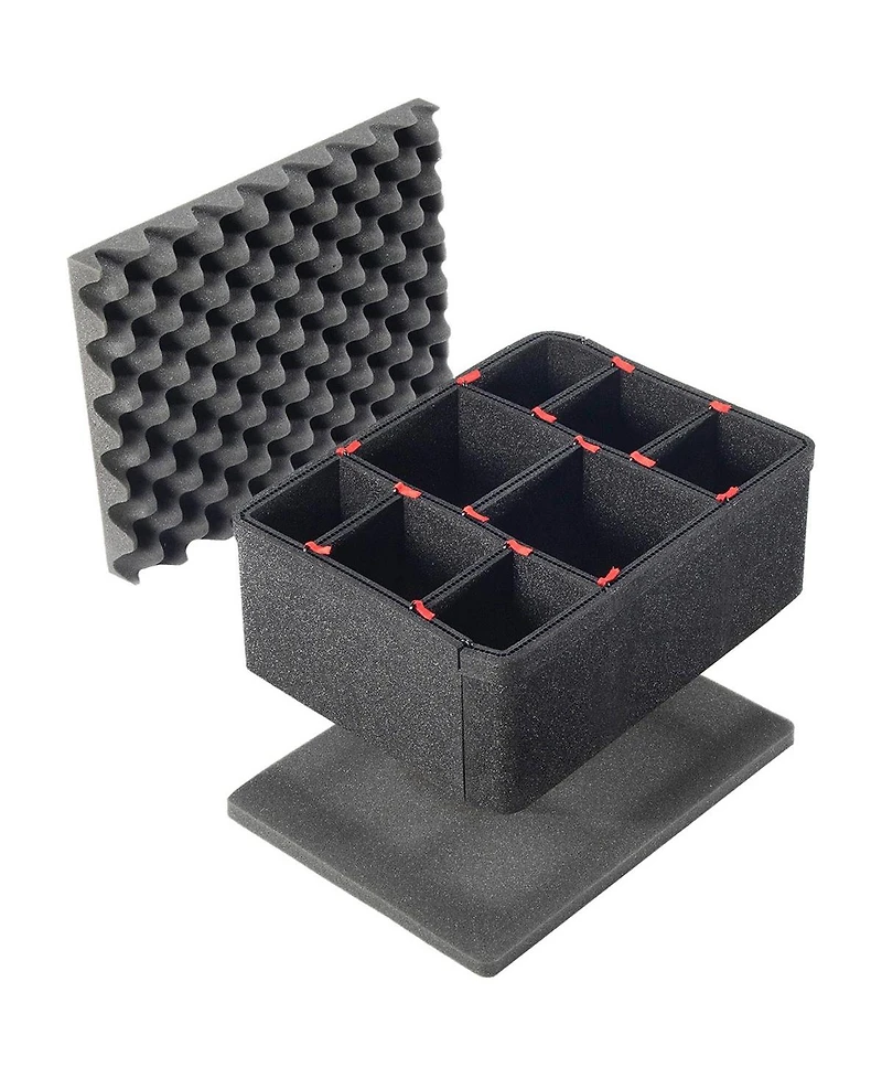 Pelican 1200 Watertight Mini-s Hard Case Without Foam Insert with Trekpak Case Divider Set