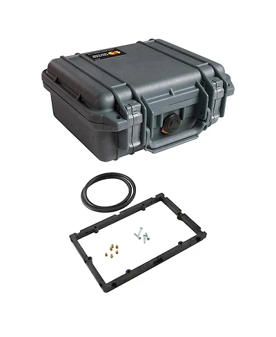 Pelican 1200 Watertight Mini-s Hard Case, Bundle with Special Application Panel Frame Kit