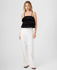 French Connection Women's Aimee Ruffle Detail Cotton Top