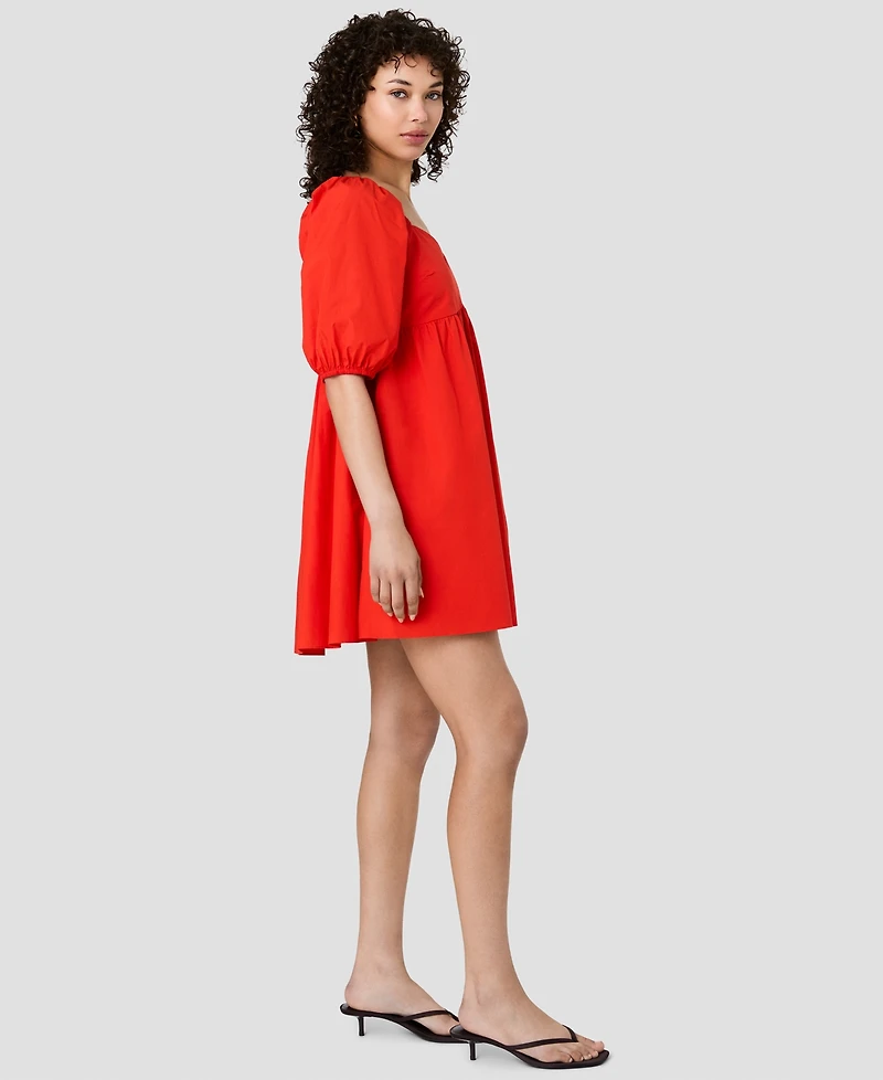 French Connection Women's Puff-Sleeve Sweetheart Neck Mini Dress