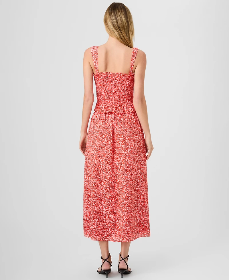 French Connection Women's Floral Print Smocked Top