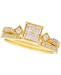 Macy's Diamond Bridal Set (5/8 ct. t.w.) in 10k Yellow Gold