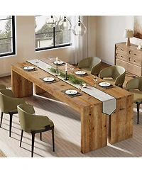 Tribesigns 78.7-Inch Solid Wood Dining Table, Farmhouse Kitchen Table for 6-8 People