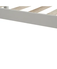 Sailvan Full Wood Platform Bed Frame with Headboard and Slat Support