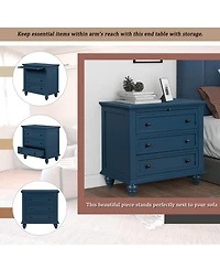 Rainsken Modern Wooden Nightstand