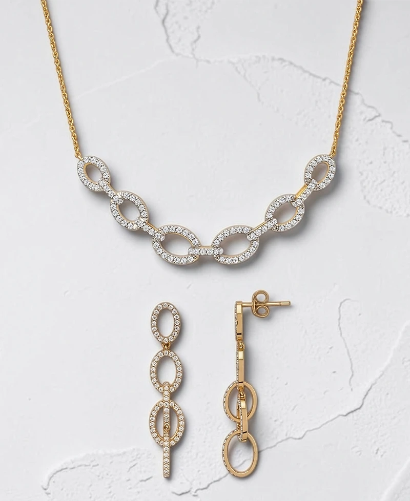 Wrapped in Love Diamond Oval Link Necklace (1 ct. t.w.) in 14k Yellow Gold