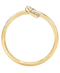Wrapped Diamond (1/20 ct. t.w.) Circle Ring in 10k Yellow Gold