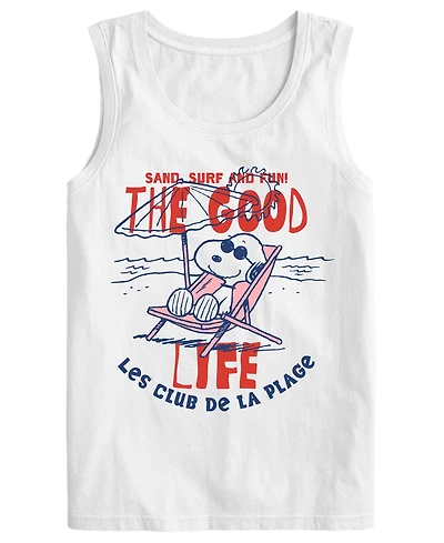 Hybrid Apparel Men's Beach Snoopy Good Life Sleeveless T-Shirt