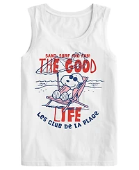 Hybrid Apparel Men's Beach Snoopy Good Life Sleeveless T-Shirt