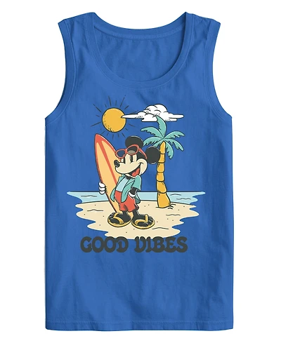 Hybrid Apparel Men's Good Vibes Round Neck Graphic T-Shirt