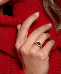 Macy's Garnet (1-3/8 ct. t.w.) Ring 18k Gold Flash Plated Sterling Silver