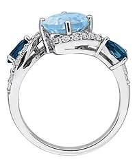 Macy's Sky Blue Topaz (2-1/2 ct. t.w.), London (1/2 t.w.) & White (5/8 Ring Sterling Silver (Also Available Citri