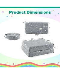 Gouun Modular Kids Play Couch Set with Glow-in-the-Dark Pattern and Handles