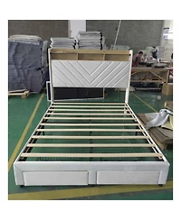 homfan Bed with 2 Storage Drawers