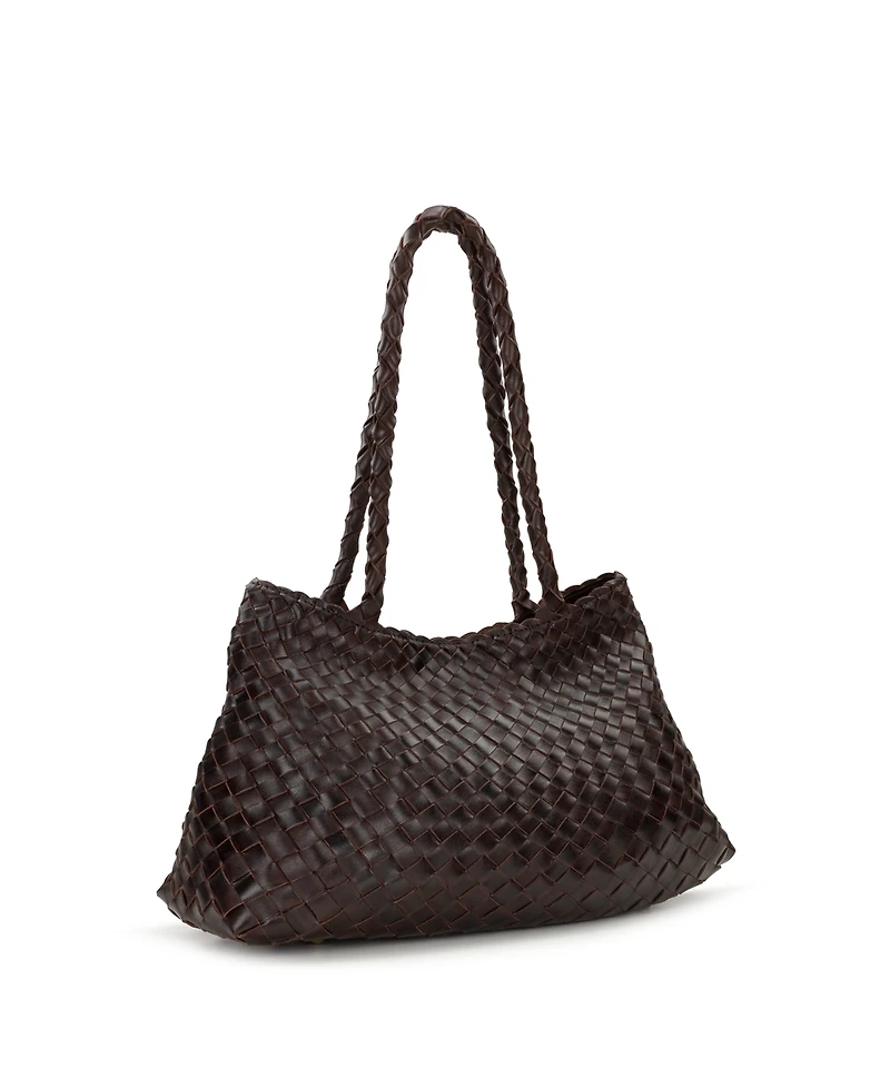Patricia Nash Cheri Hand Stained Woven Large Satchel Handbag