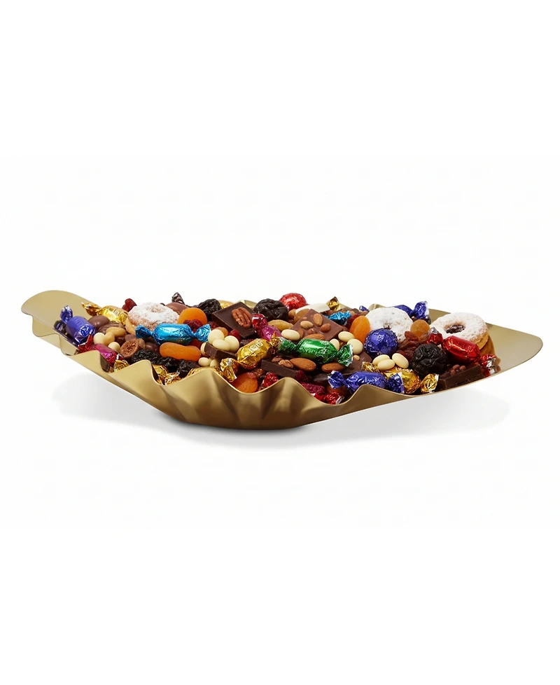 Classic Touch Hammered Wavy Platter, 19.75"