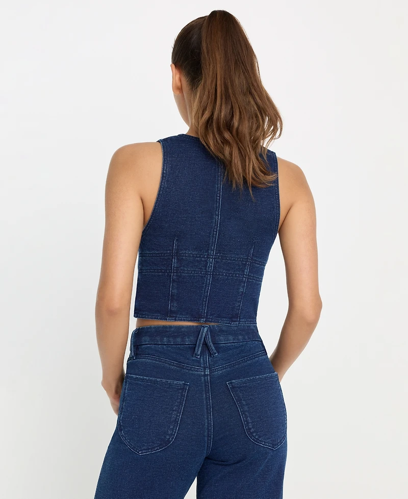 Good American Women's Jeanius V-Neck Vest Top