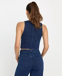Good American Women's Jeanius V-Neck Vest Top