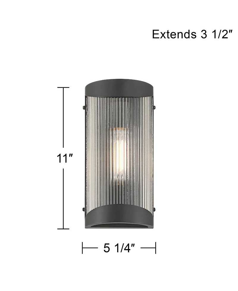 Possini Euro Design Possini Euro August 11"H Textured Outdoor Wall Light