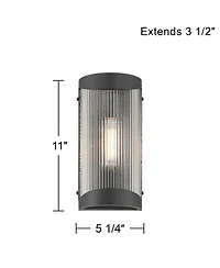 Possini Euro Design Possini Euro August 11"H Textured Outdoor Wall Light