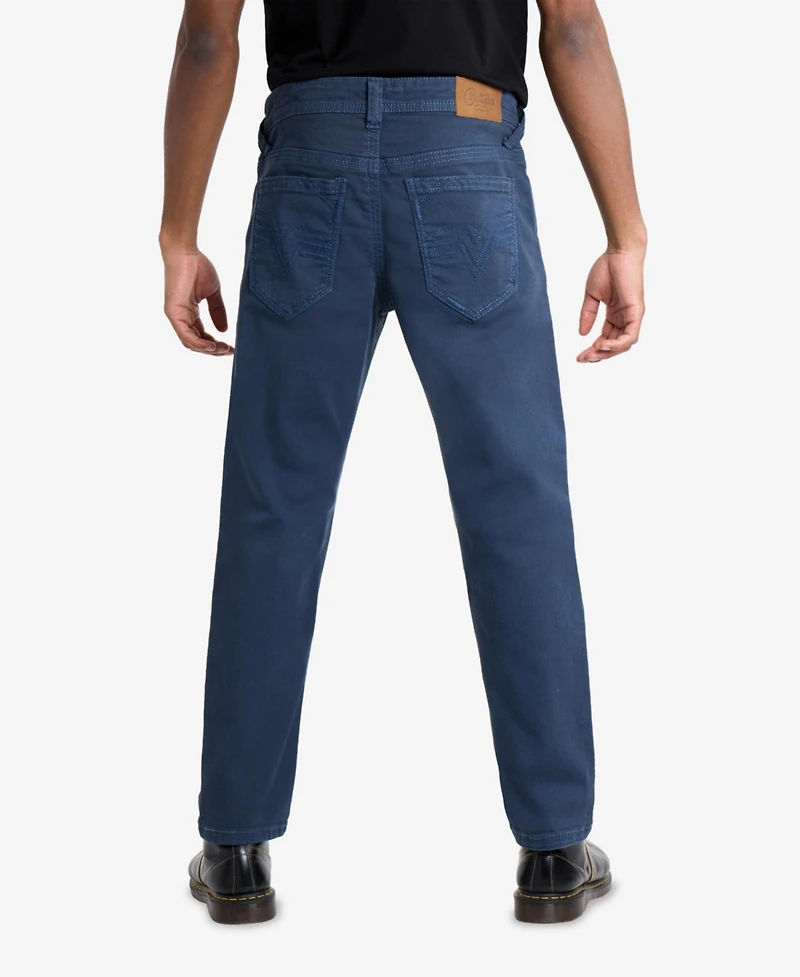 Cultura Men's Saddle Stitch Color Denim Jeans